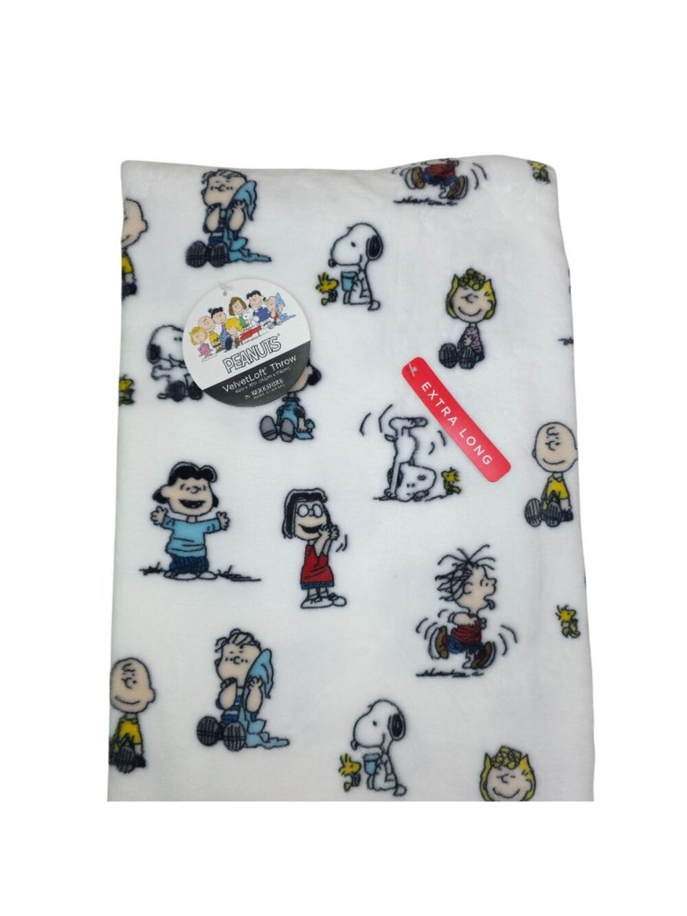 Peanuts VelvetLoft Throw Blanket 60x70" By Berkshire Extra Long Snoopy & Friends